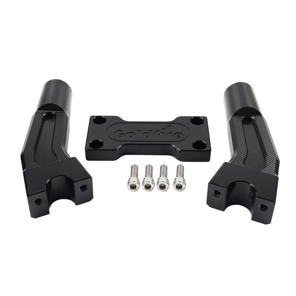 Black 6'' Pullback Handlebar Risers Clamp for Harley 1'' Handlebar