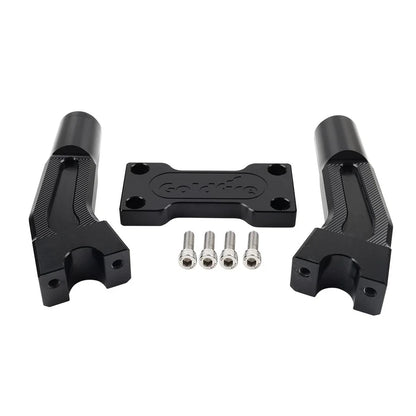 Black 6'' Pullback Handlebar Risers Clamp for Harley 1'' Handlebar
