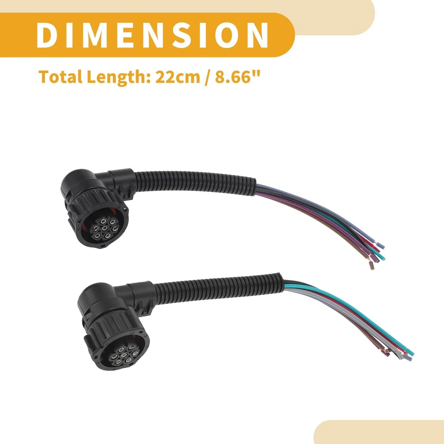 2 x Car Tail Light Wiring Harness Connectors for Fiat Ducato (2001-2016)