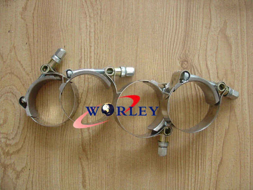 10 x 4" Stainless Steel T-Bolt Silicone Hose Clamps