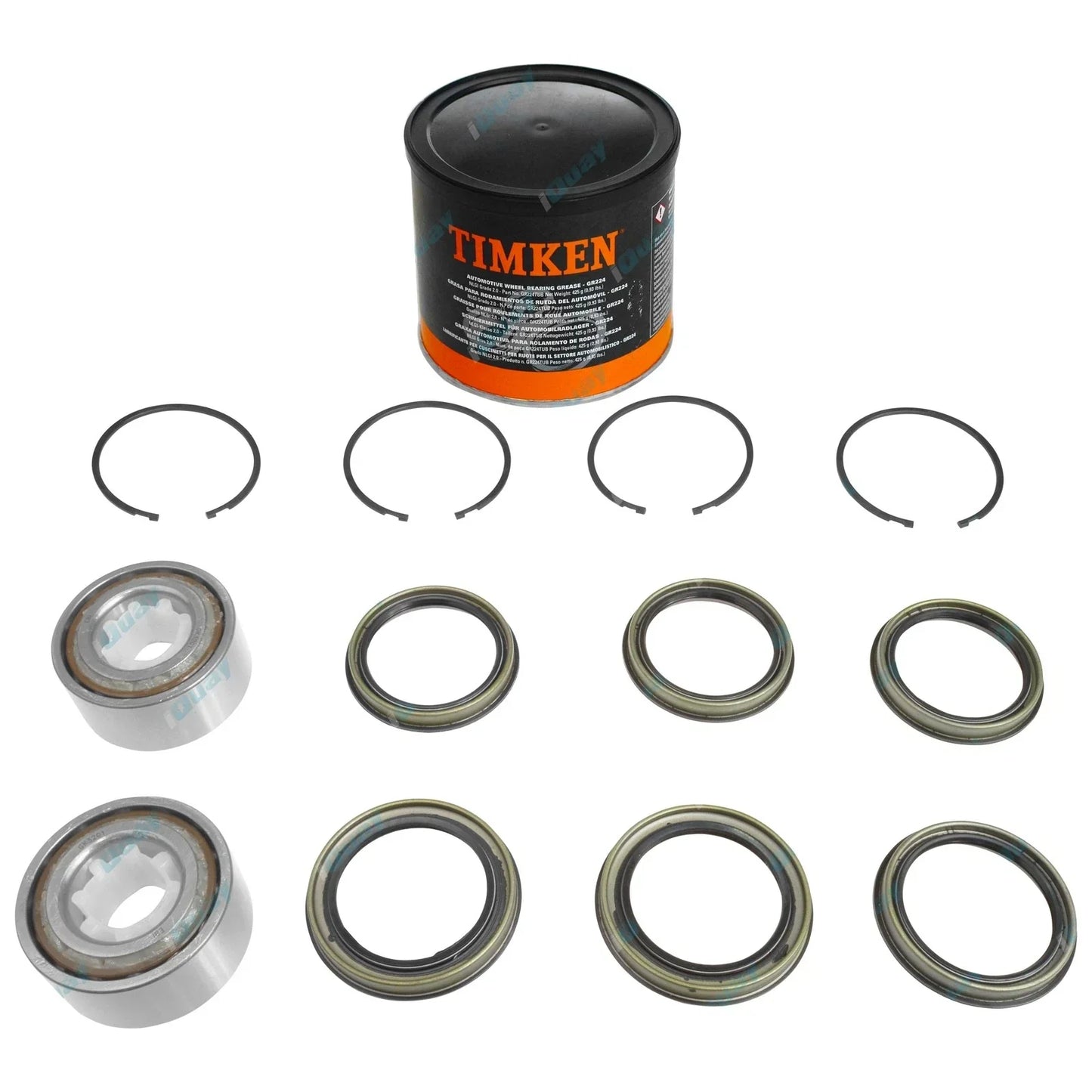 2 x Front Wheel Bearing Kits + Grease for Nissan Pulsar N14 N15 1990~2000