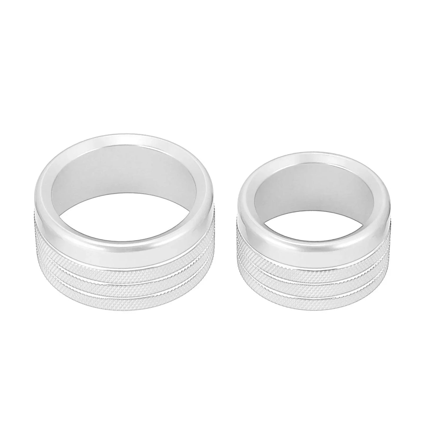 5 x Silver Tone AC Radio Switch Knob Covers for Dodge Ram 1500 (2018-2020)