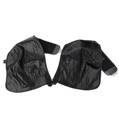 Black PU Leather Flame Rear Trike Fender Bra for Harley Tri Glide (2014-2023)