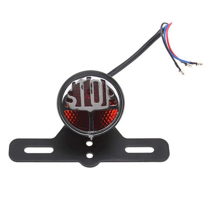 Vintage License Plate Mount Brake Light for Harley Bobber Chopper