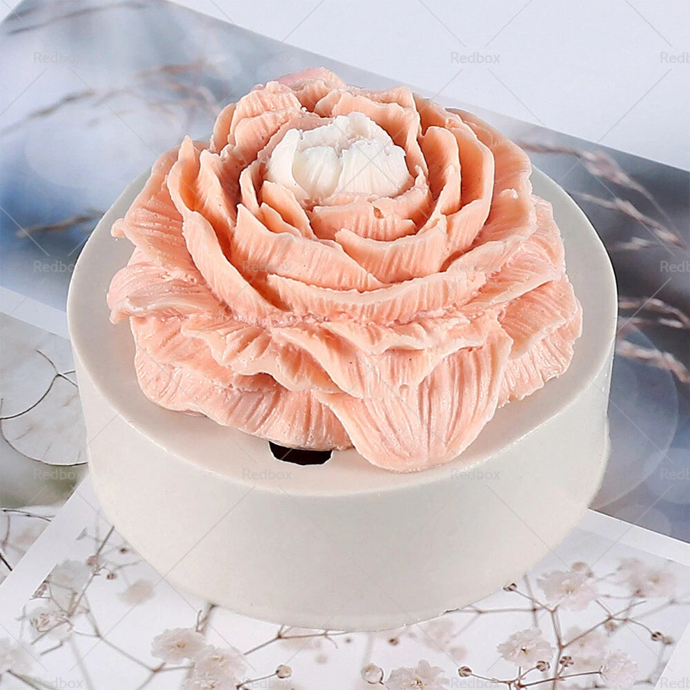 Silicone Mould for Peony Aromatherapy Soap Wax Candle DIY Craft