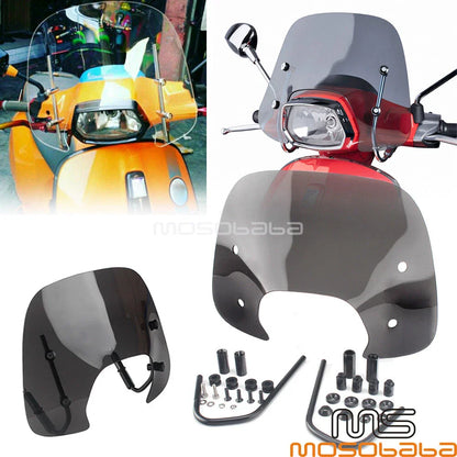 Smoke Windshield w/Bracket for Vespa Sprint 150 (2017-2020)