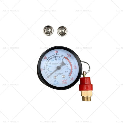 4 Port Air Compressor Pressure Switch Manifold Regulator + Safety Valve 175psi