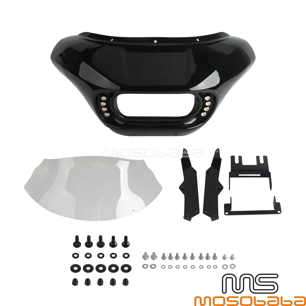 LED DRL Headlight Fairing for Harley Softail Fat Bob FXFB (2018-2023)