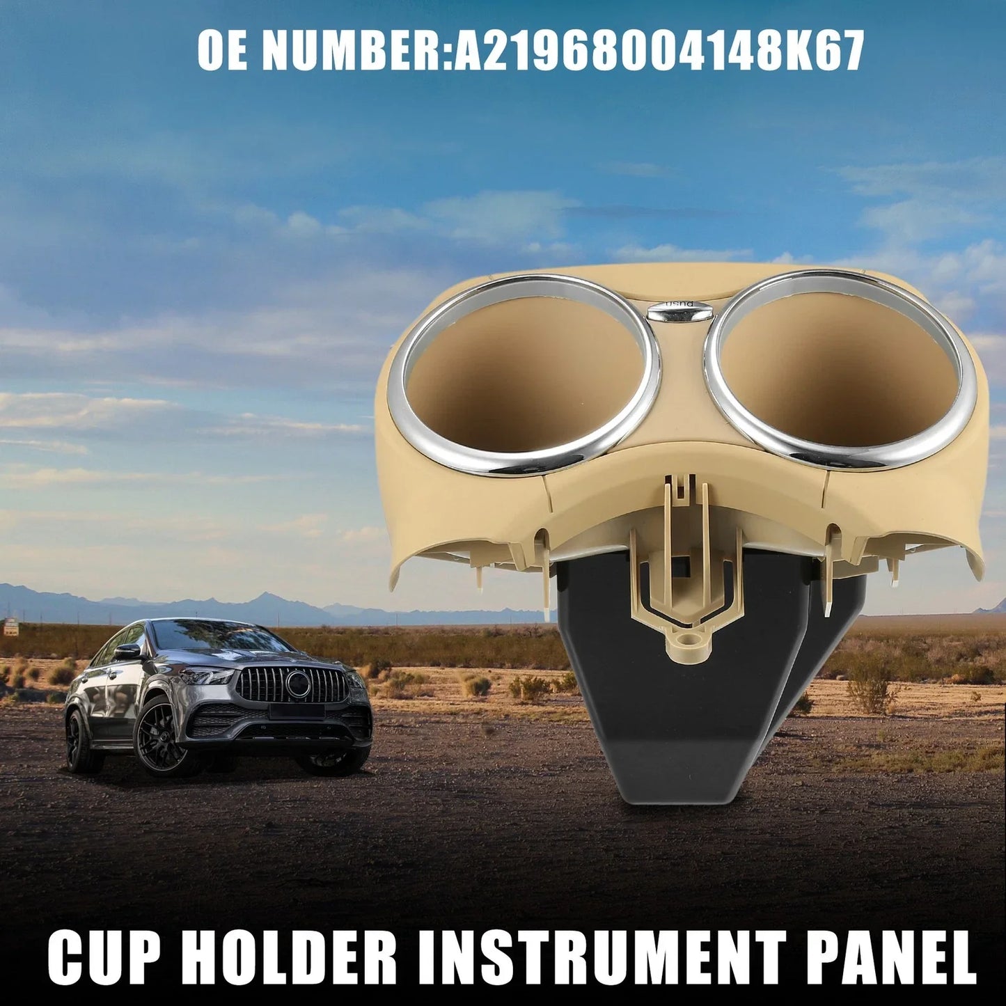 Cup Holder for Mercedes-Benz W219 2006-2011 Drink Holder Beige