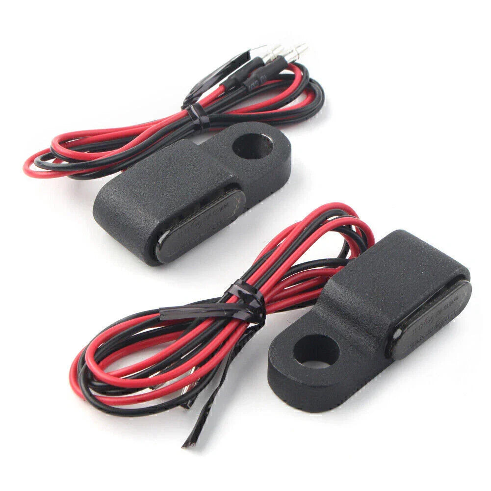 Mini LED Turn Signal Blinker Lights for Motorcycle - Amber, Black