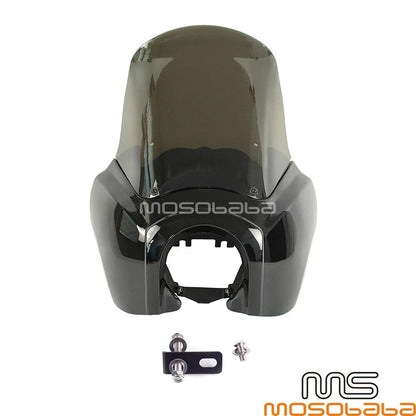 Smoke Headlight Fairing Windshield for Harley Softail StreetBob 18-23