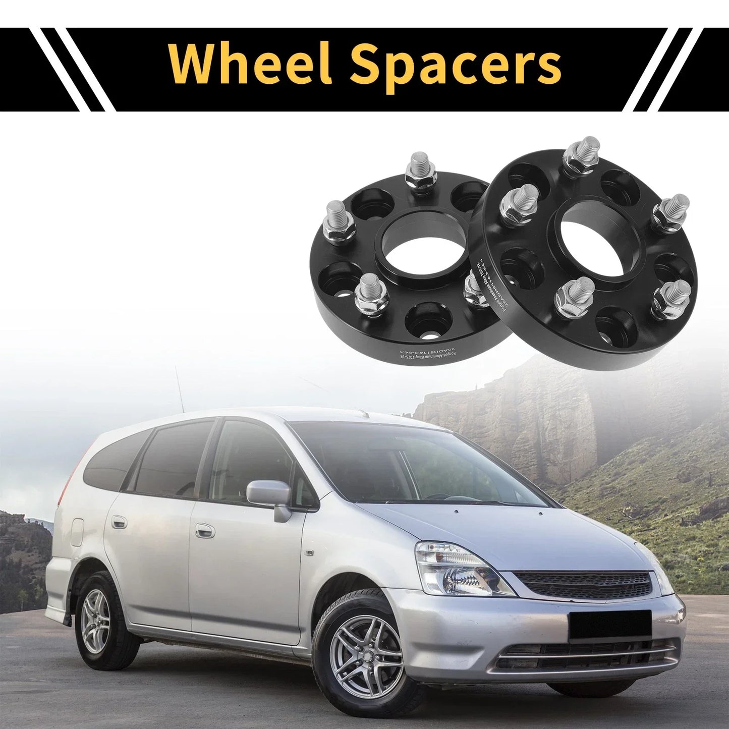 2 x 5x114.3mm Wheel Spacers 64.1mm M12x1.5 for Honda Odyssey, Pilot