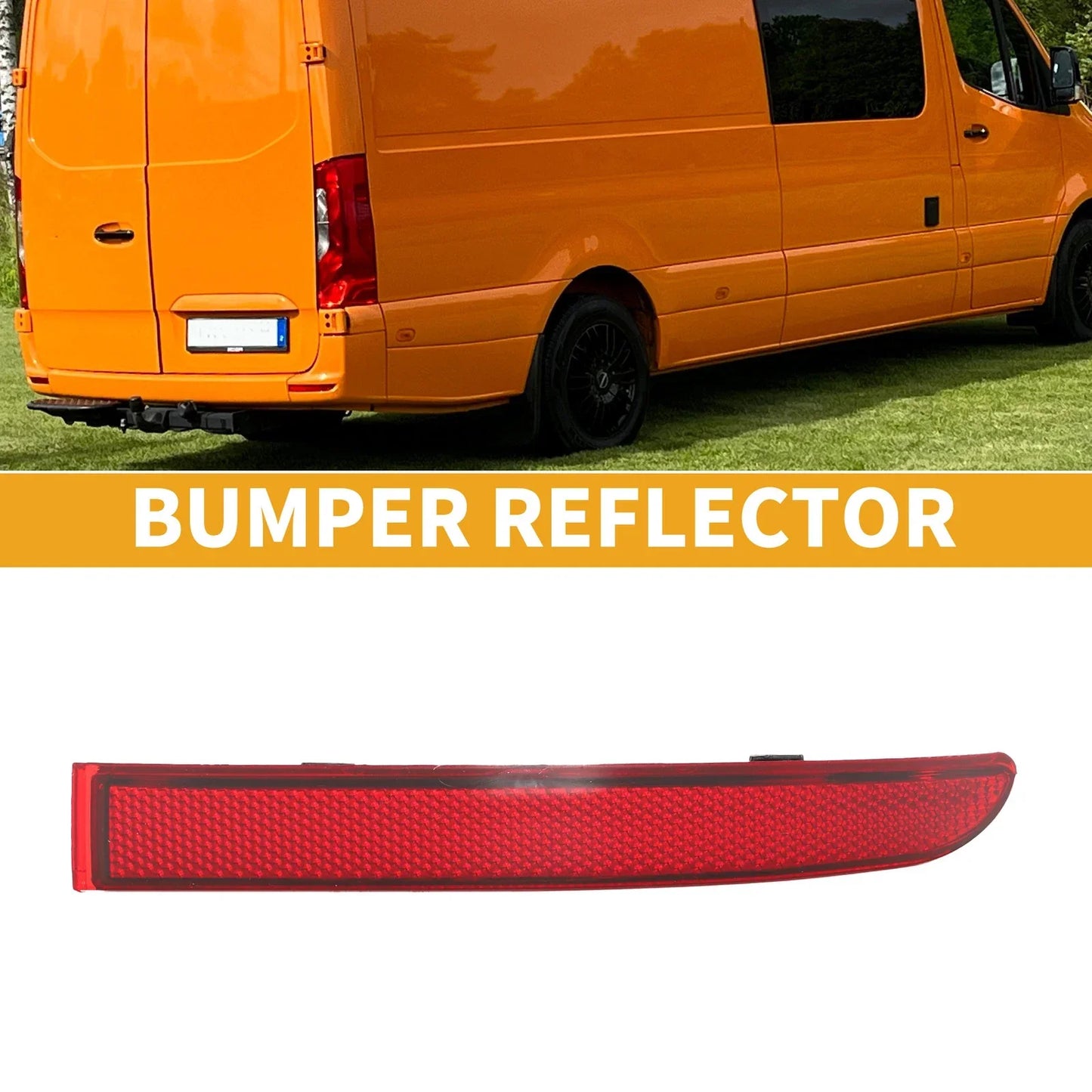 Rear Right Bumper Reflector for Mercedes Sprinter 1500 (2019-2022) Red
