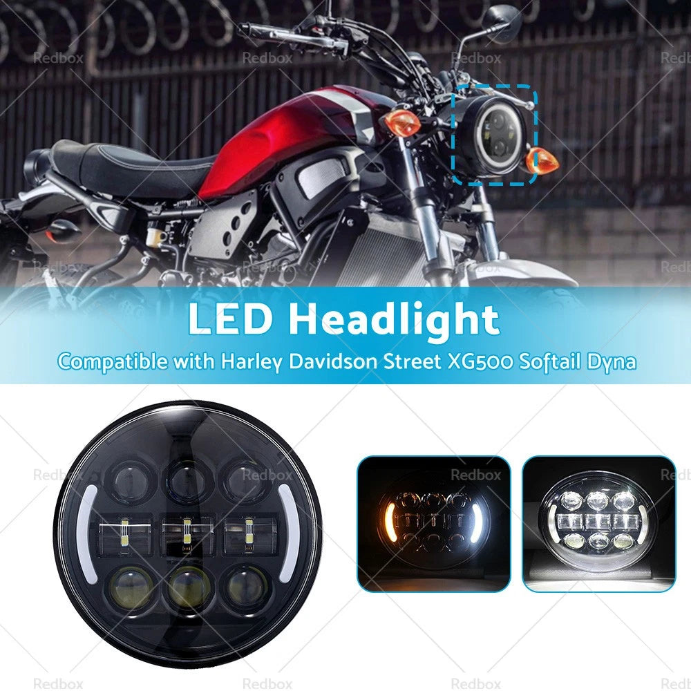 LED Motorcycle Headlight for Harley Davidson Street XG500 Softail Dyna (2015-2023)