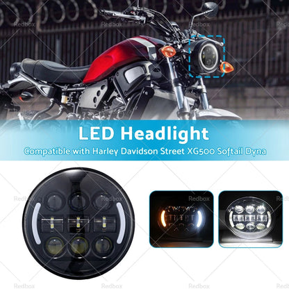 LED Motorcycle Headlight for Harley Davidson Street XG500 Softail Dyna (2015-2023)