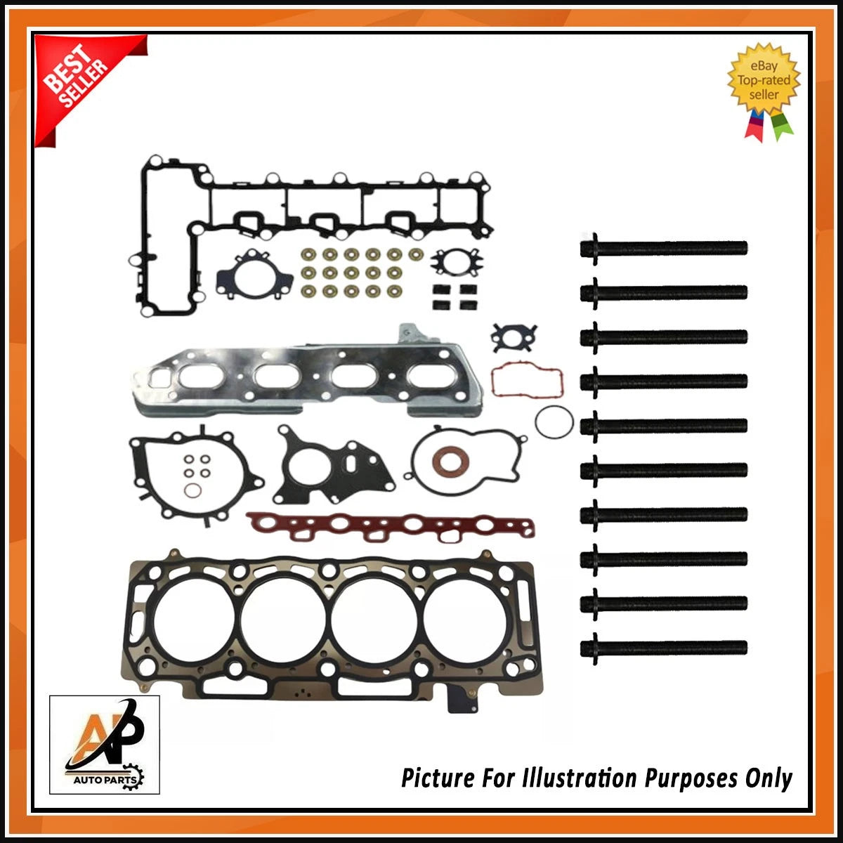 Head Gasket Kit with Bolts for Peugeot Expert Boxer 2.0 BlueHDi (2015–2025)