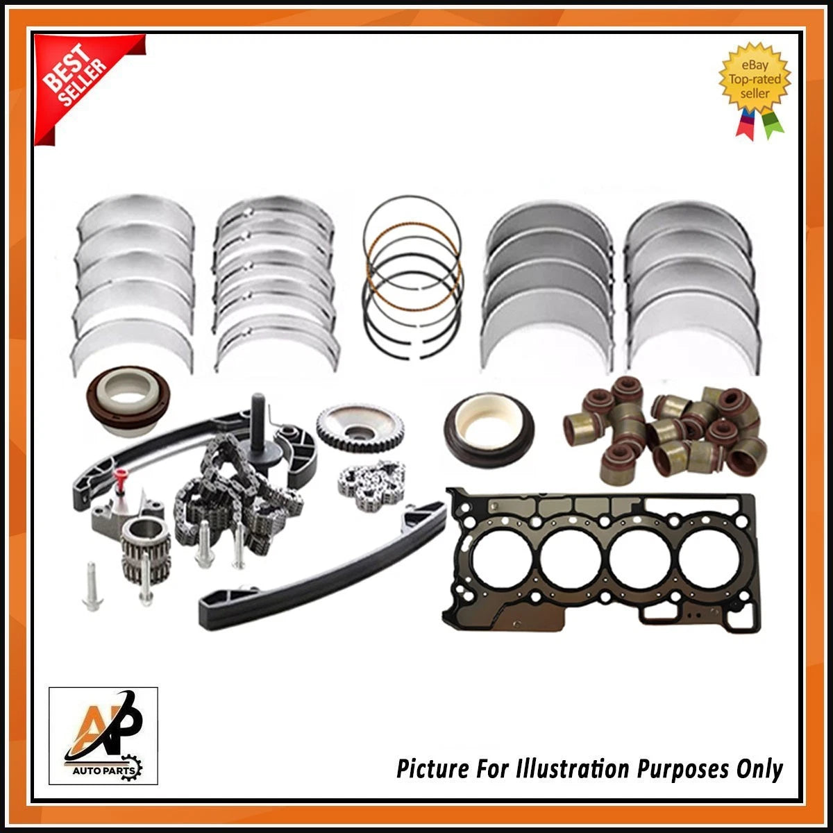 Head Gasket Kit with Engine Rebuild Parts for Nissan Je Pulsar Qashqai (2011–2018)