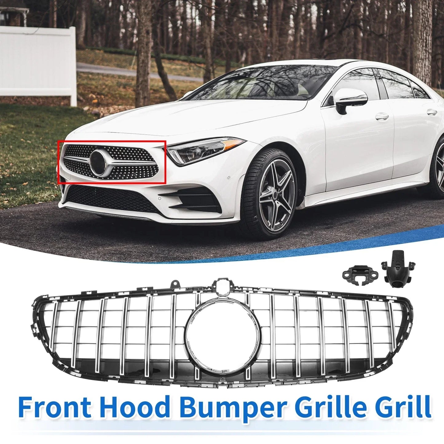 Front Upper Bumper Grille for Mercedes-Benz CLS400 (2015-2018)