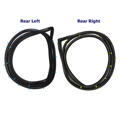 Door Rubber Weatherstrip Seal Rear L+R Fits Datsun Sunny B210 120Y 4D Sedan D05
