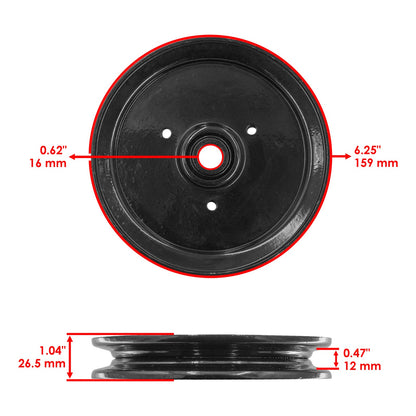 Deck B-Groove Idler Pulley Replacement for Land Pride FDR1572 (2009–2019)