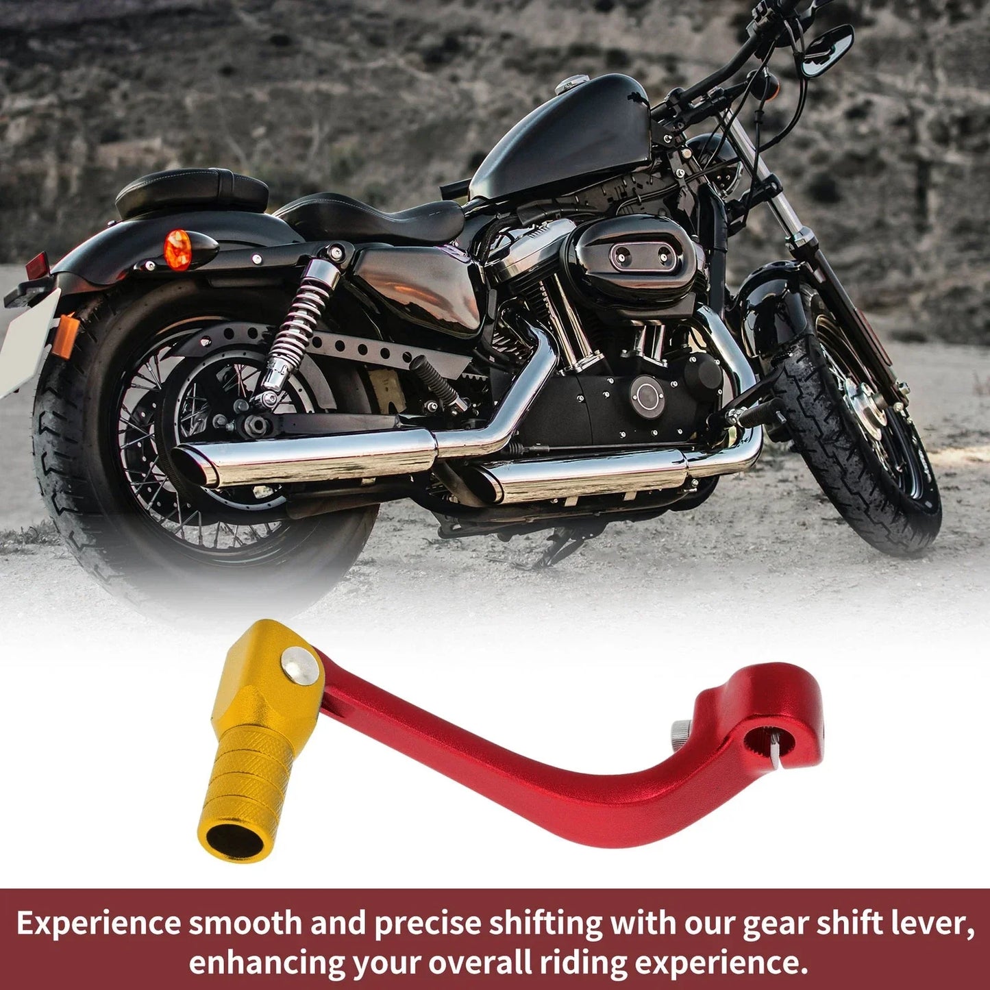 Folding Motorcycle Gear Shifter Lever for Honda CRF110F (2013-2018) Red Gold