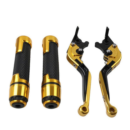 Gold Extendable Brake Clutch Levers Grip Set for Kawasaki ZX10R (2016-2023)