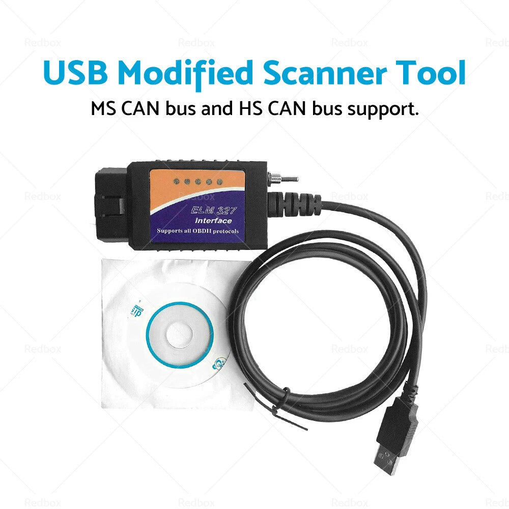 USB Modified Adapter for Ford ELMconfig HS-CAN MS-CAN Forscan OBD2