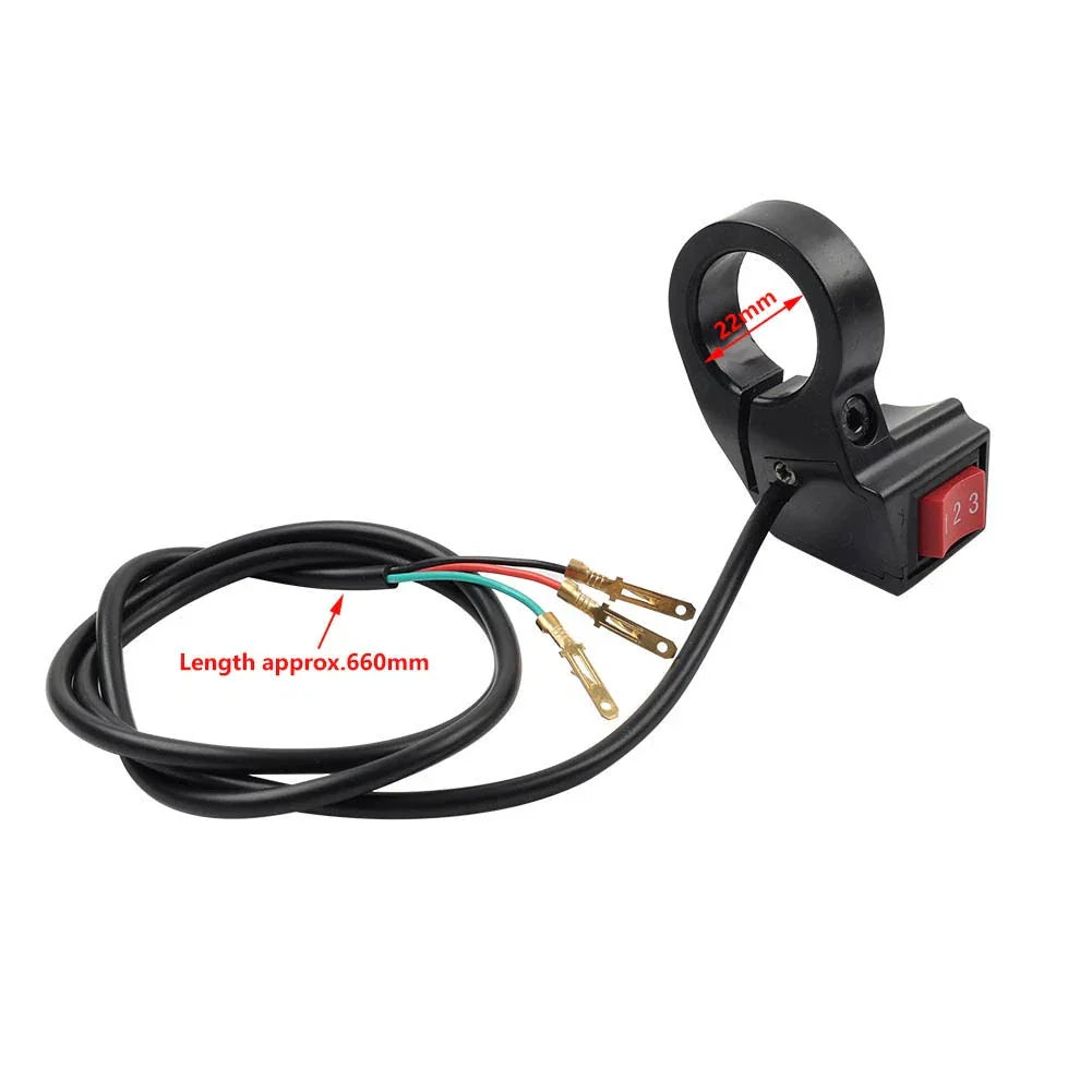 22mm Electric 3 Speed Module Switch for E-bike Scooter ATV