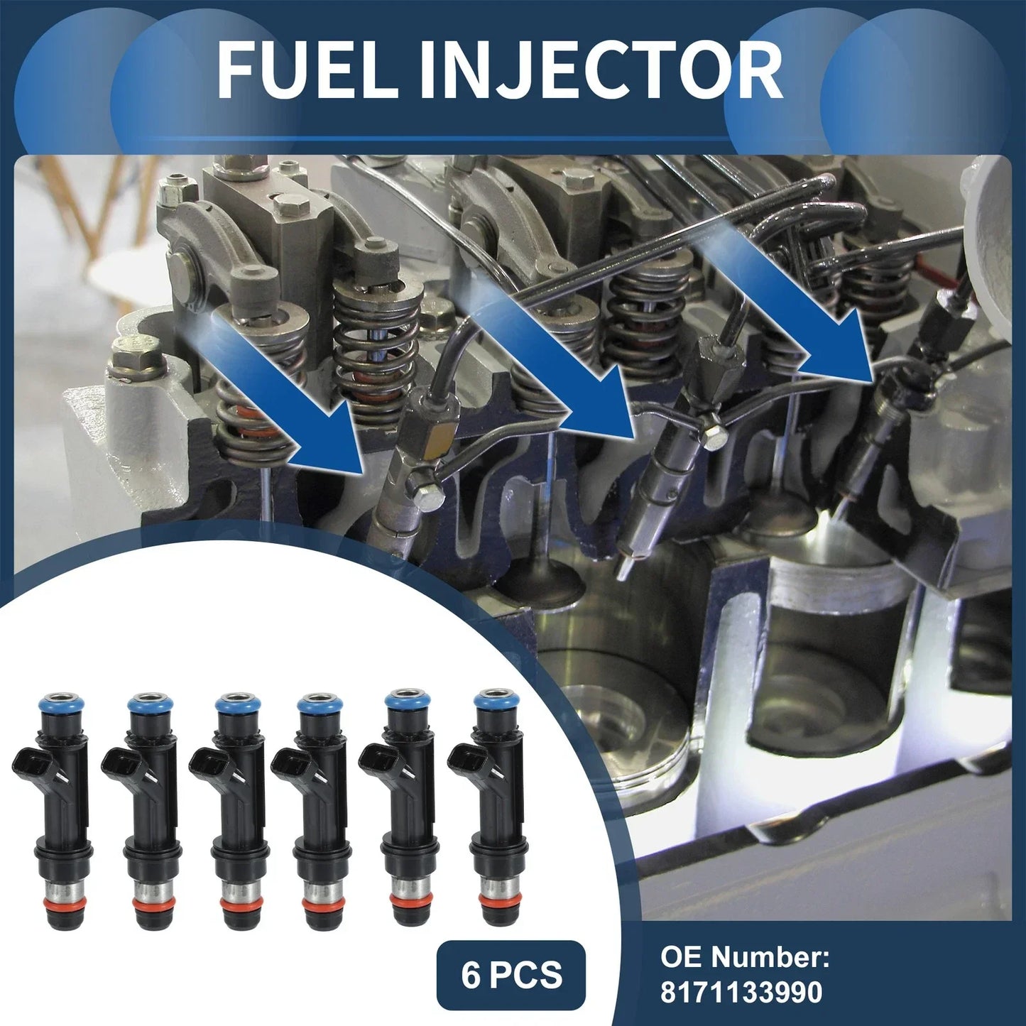 Fuel Injector 3.2L for Honda Passport (1998-2002) - 6 x Black Injectors