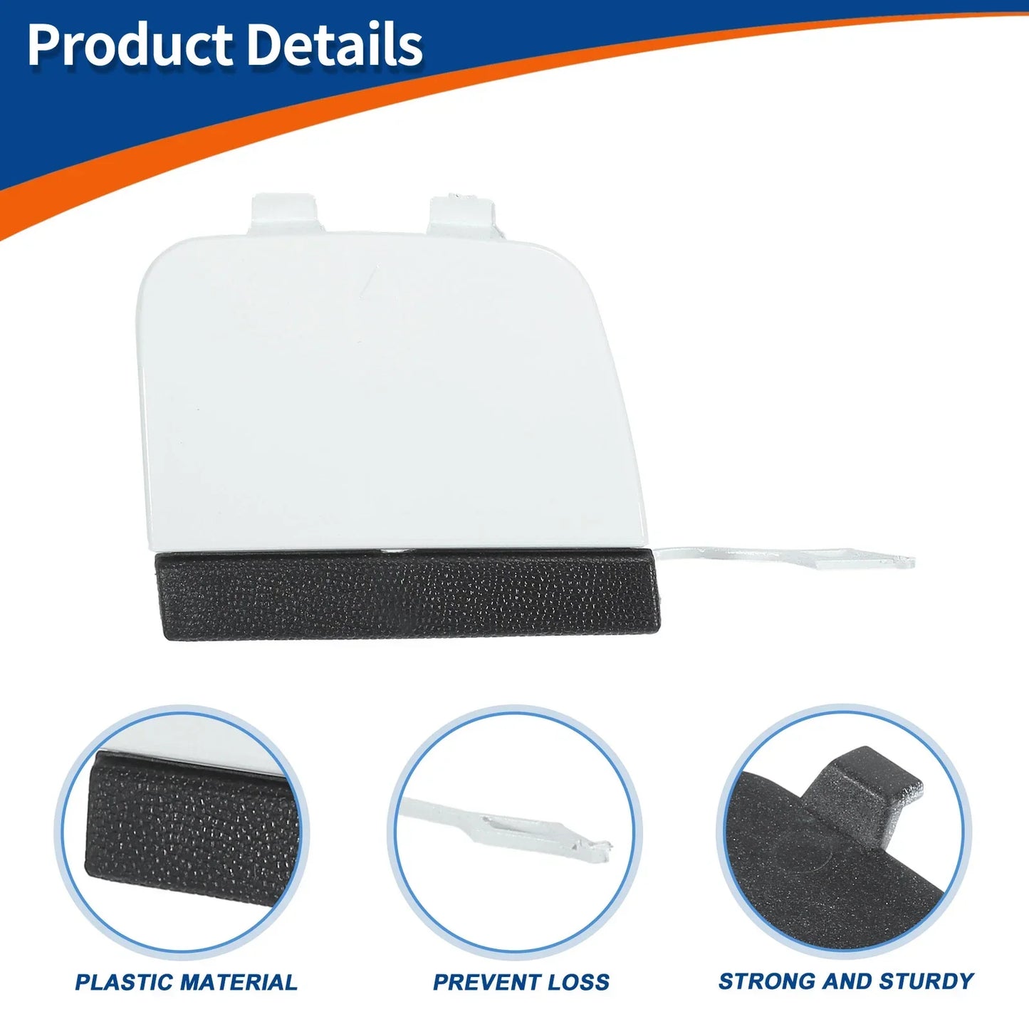 Front Bumper Tow Hook Cover for Mercedes-Benz GLA X156 (2014-2020) White