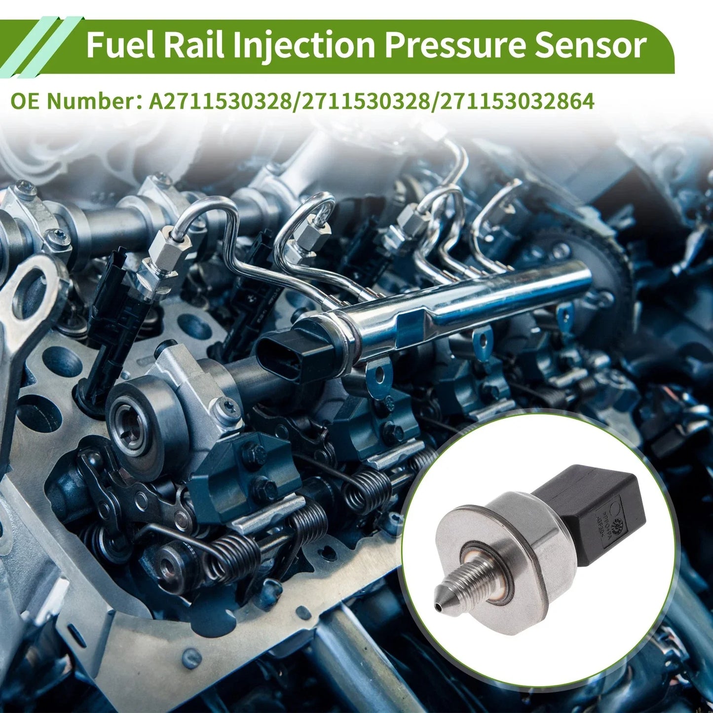 Fuel Injection Pressure Sensor for Mercedes-Benz C250 L4 1.8L (2012-2015)