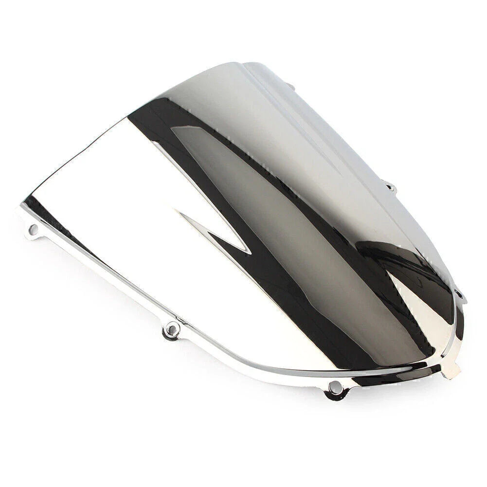 Silver Motorcycle Windshield Double Bubble for Kawasaki ZX10R (2004-2005)