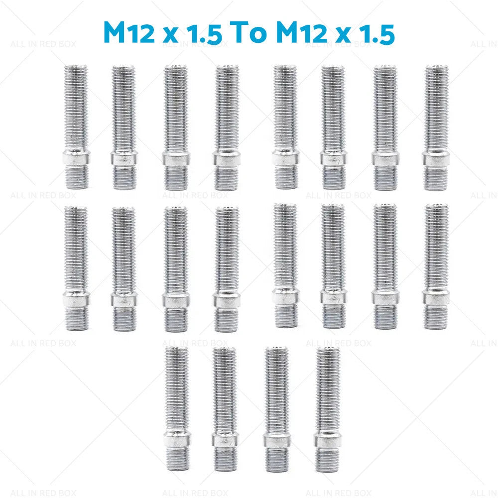 20 x 58mm M1 1.5 Wheel Stud Conversion Bolts for German Cars