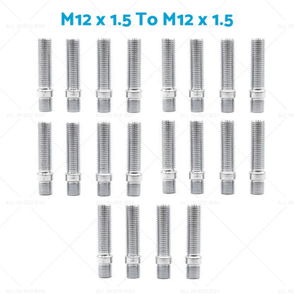 20 x 58mm M1 1.5 Wheel Stud Conversion Bolts for German Cars