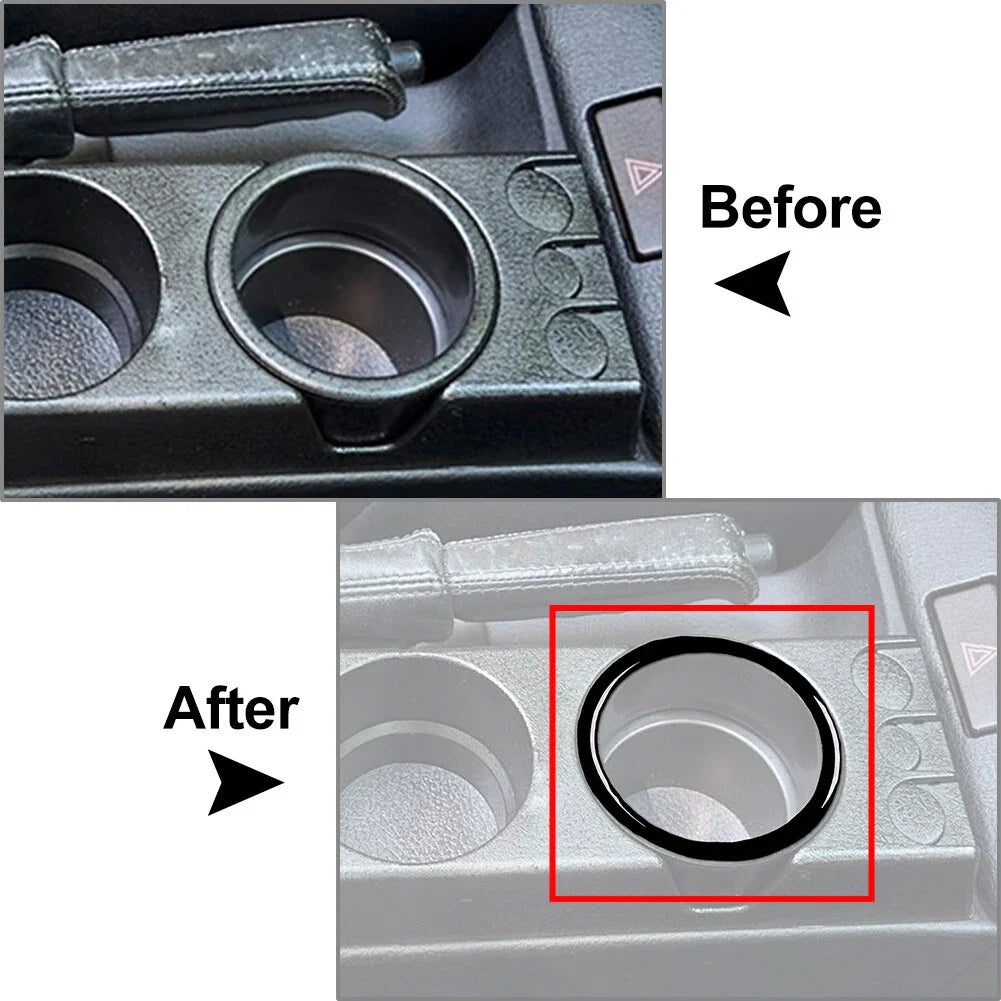 Water Cup Holder Ring Cover Trim for BMW 3 Series (1994-1996) Black