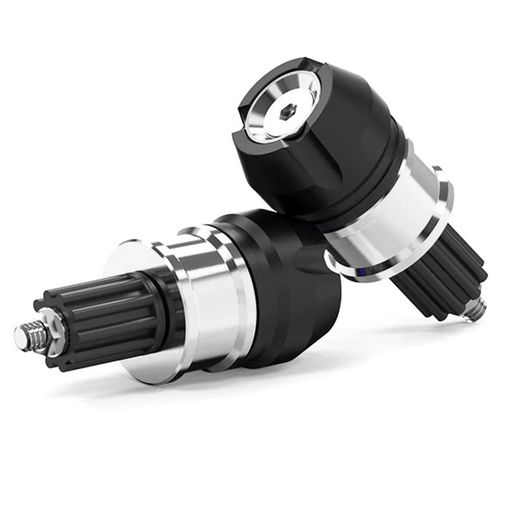 CNC Aluminum Handlebar Grips Bar End Cap Plug for Motorcycle ATV Silver