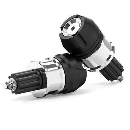 CNC Aluminum Handlebar Grips Bar End Cap Plug for Motorcycle ATV Silver