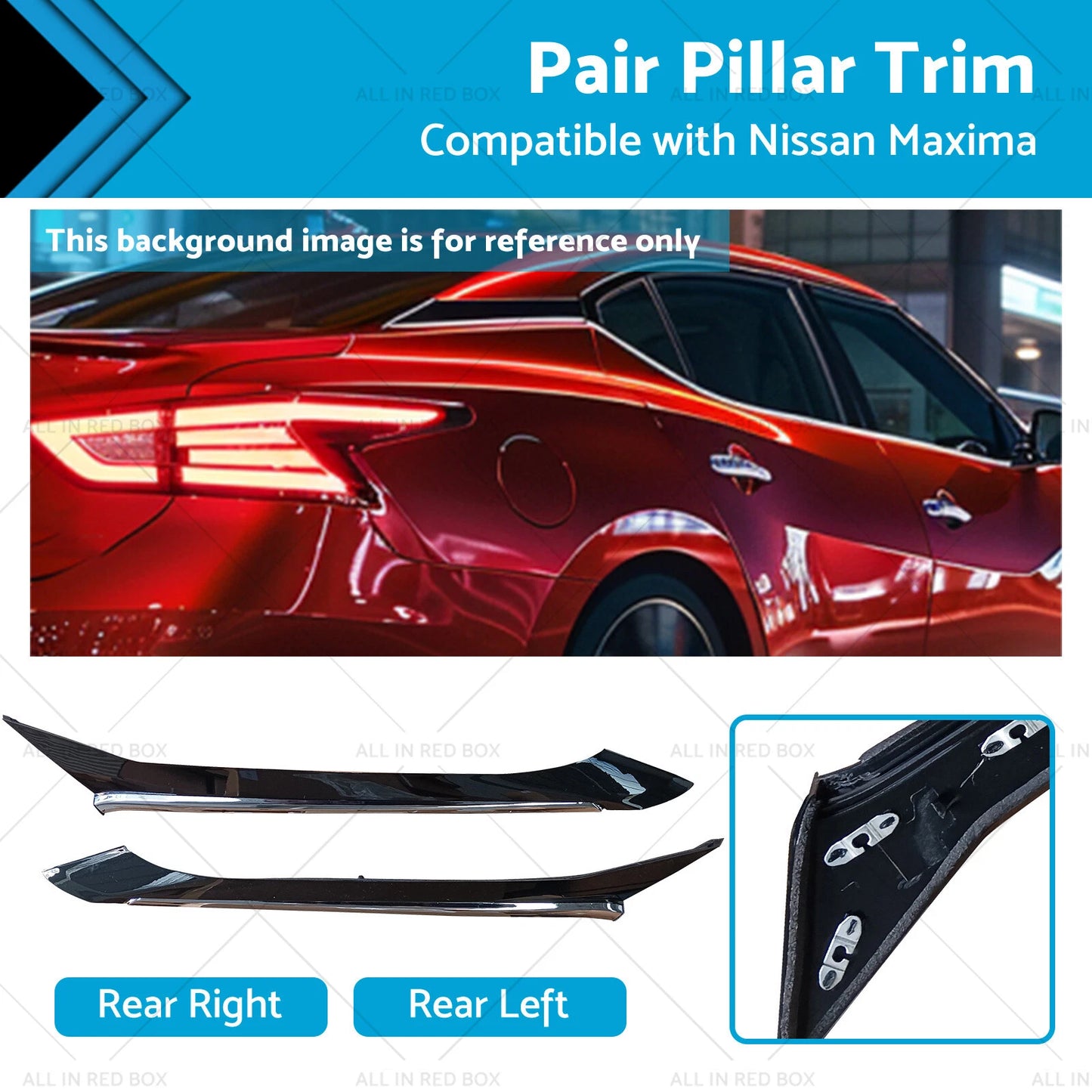 Rear Left Right Pillar Molding Trim for Nissan Maxima (2016-2021)