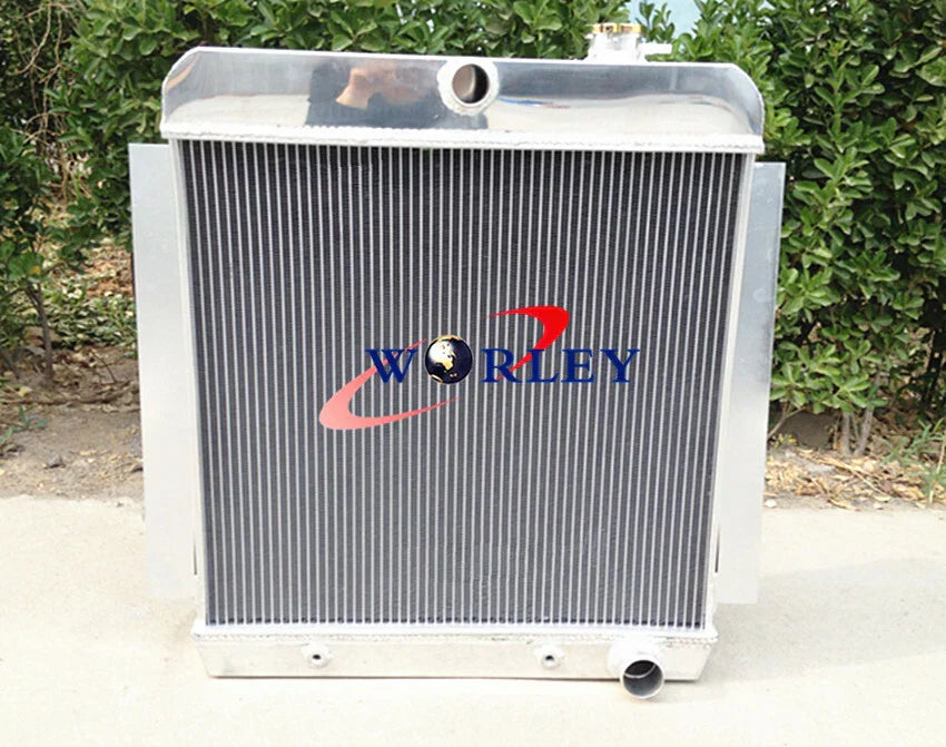 3 Row Aluminum Radiator + 16" Fan for 1955-1959 Chevy Pickup Truck