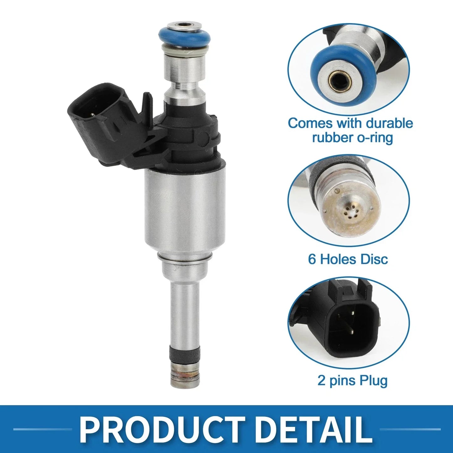 Fuel Injector 1 x No.12662564 for Chevy Malibu (2013-2015) 2.5L Black
