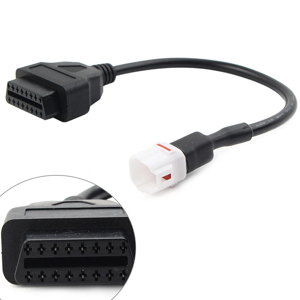 4 Pin to OBD2 Diagnostic Tool Code Reader Adapter Cable for Yamaha Motorcycle