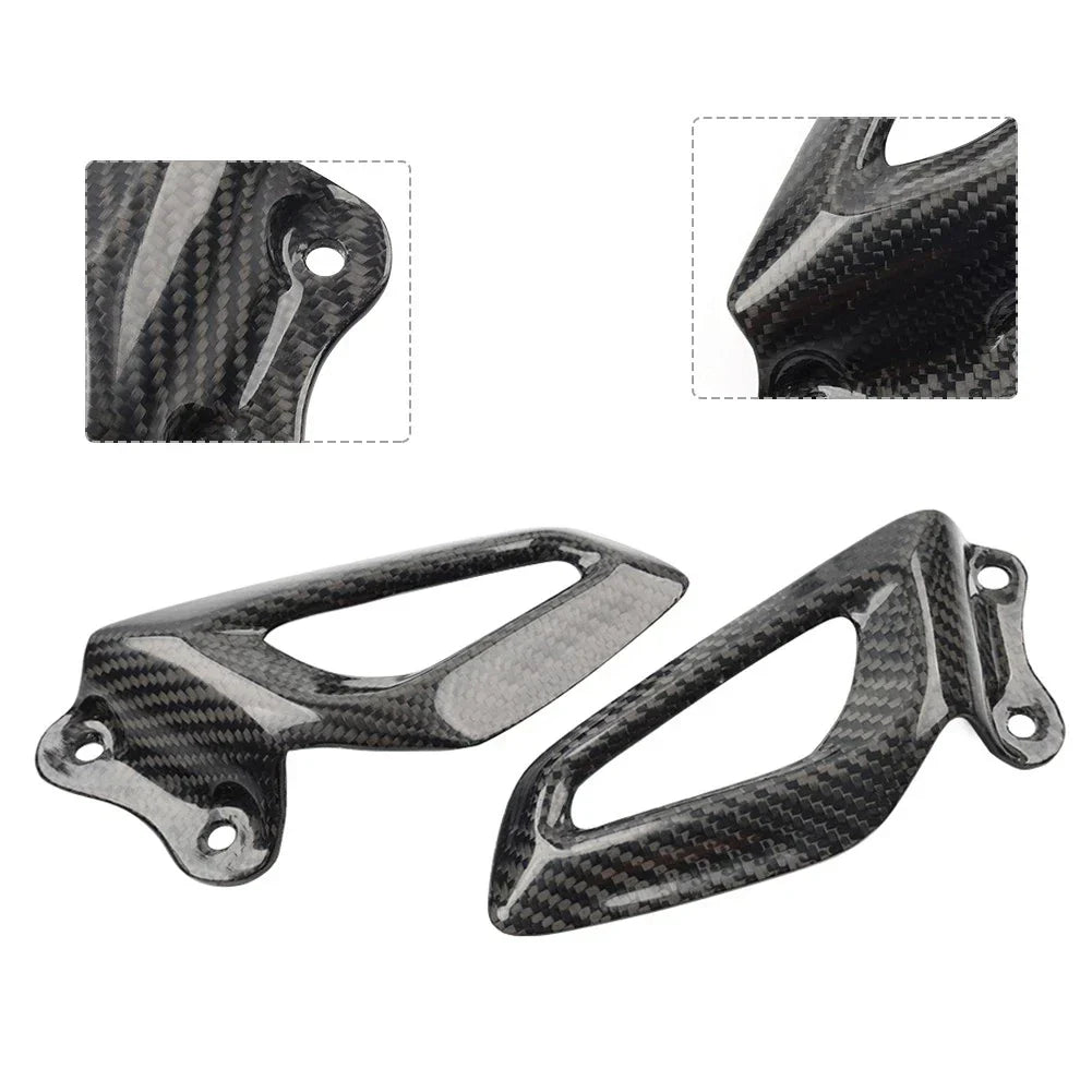 Carbon Fiber Rearset Footrest Plate Heel Guard for BMW S1000RR, M1000RR (19-24)