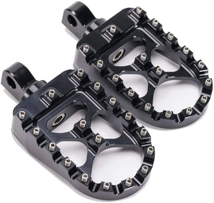 Wide Foot Pegs MX Style for Harley Dyna Sportster Iron 883 Fatboy Bobber (2004-2023)