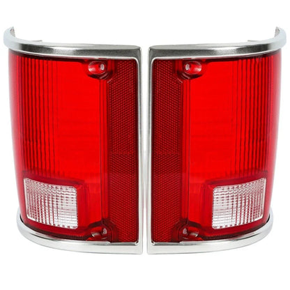 Left & Right Tail Light Lens for Chevrolet C10 C20 C30 Suburban Jimmy (1973-1991)