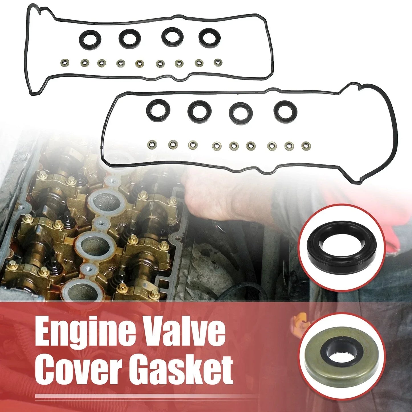 Engine Valve Cover Gasket Set for Honda Accord Odyssey Pilot (2003-2017)