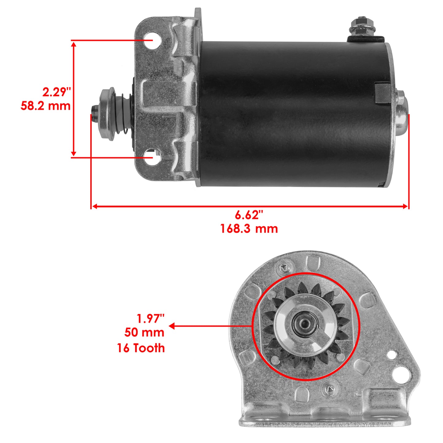 Caltric Starter Replacement for John Deere Lawn Tractor 100 (2000–2000)