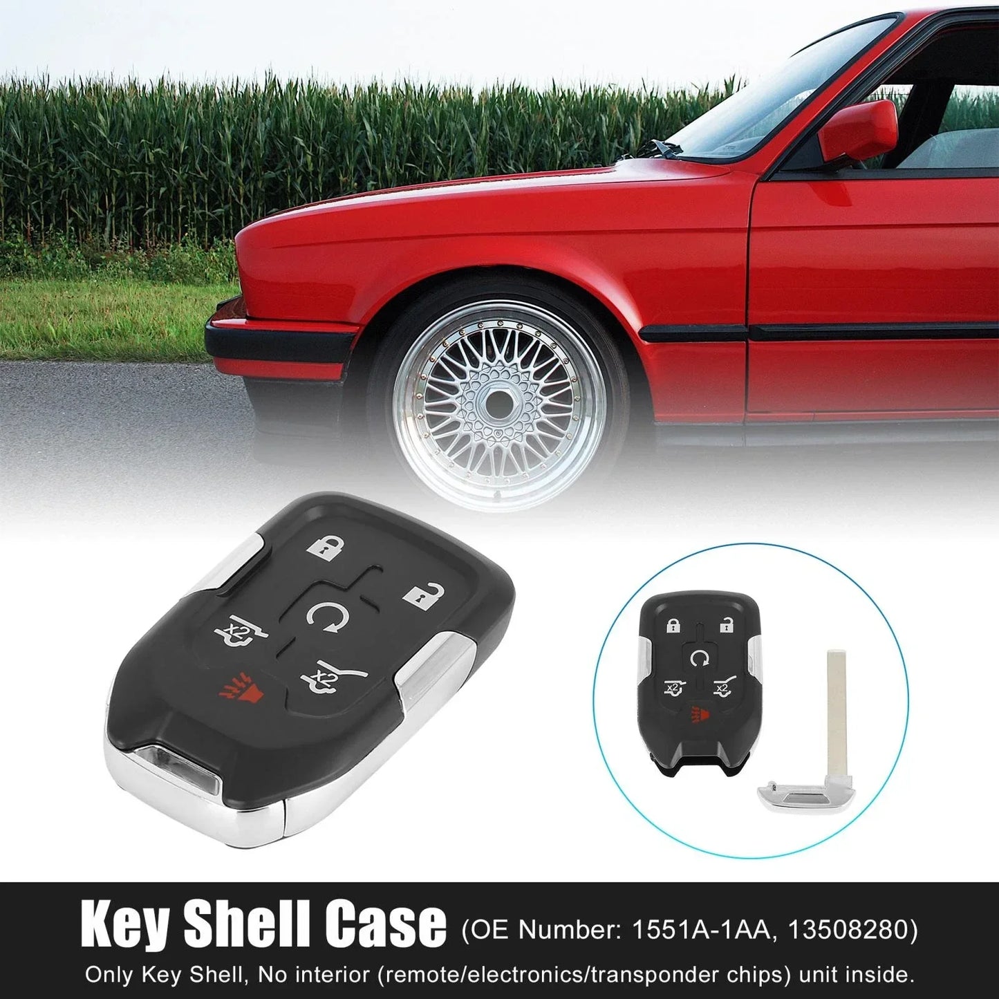 GMC Yukon XI & Chevrolet Tahoe 6 Button Key Shell Case (2015-2020)