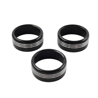 Blk AC Climate Control Knob Ring Covers for Subaru Forester XV Crosstrek WRX STi (2014-2021)