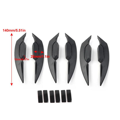 Blue Fairing Winglets Side Spoiler Deflector Air Wings for Universal Motorcycle