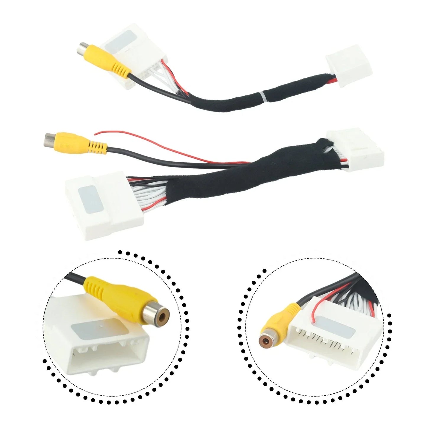 Connector Line Camera Adapter Cable 28Pin & 24Pin 2 x for Vehicle